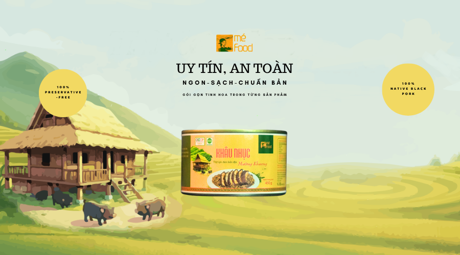 Khâu Nhục thịt lợn đen bản địa Mường Khương Mé Food - Món ăn mang hương vị của núi rừng Tây Bắc
