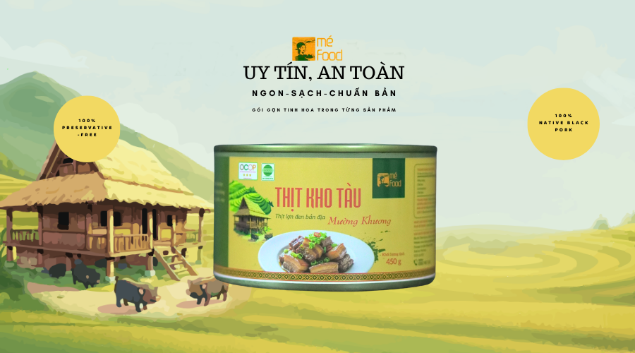 Thịt Kho Tàu thịt lợn đen bản địa Mường Khương Mé Food – Hương vị truyền thống trong từng miếng thịt