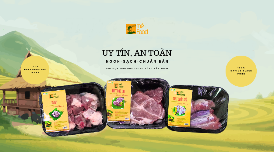 Thịt lợn đen bản địa Mường Khương Mé Food - Đặc sản núi rừng, chuẩn sạch từ nguồn