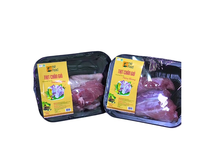 Combo 2 hộp chân giò đen Mường Khương tự nhiên bản địa không cám tăng trọng không chất tạo nạc nuôi gần năm bã ngô khoai săn rau rừng