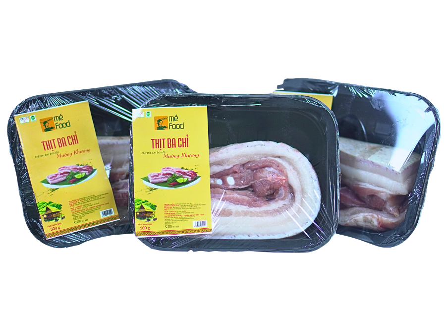 Combo 3 hộp thịt ba chỉ lợn đen Mường Khương thuần khiết tự nhiên