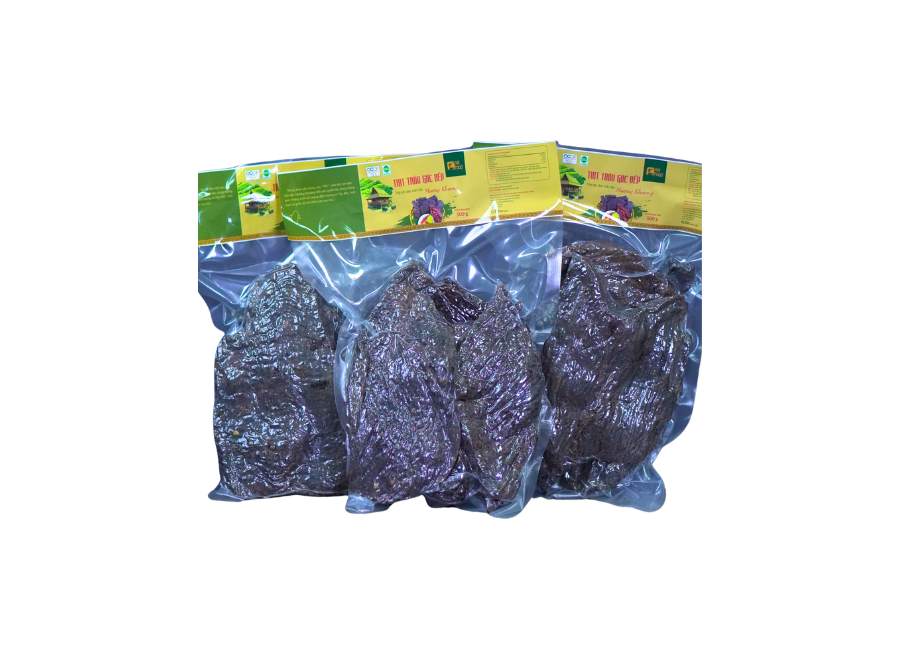 Thịt trâu gác bếp Mường Khương tinh hoa núi rừng nguyên bản đặc sản thơm lừng đậm đà hương vị tự nhiên hảo hạng tuyệt vời